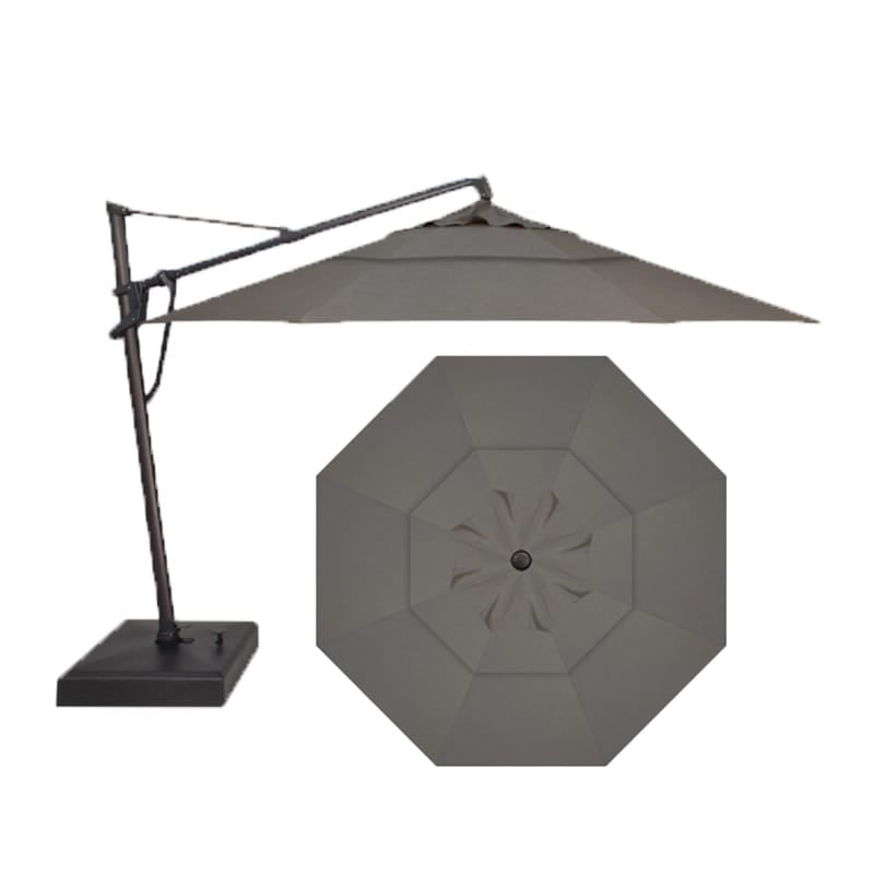 Treasure Garden Outdoor Living > Patio Furniture > Umbrellas > Cantilever Cast Slate (40434) TREASURE GARDEN AKZP13 PLUS CANTILEVER - OCTAGON SERIES - 13 FT