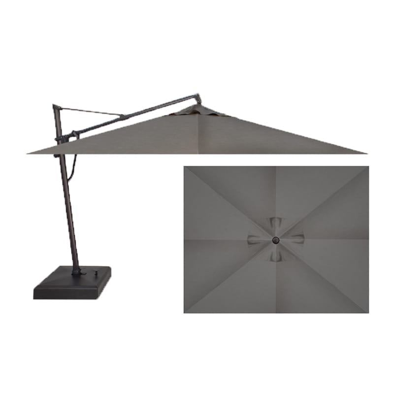 Treasure Garden Outdoor Living > Patio Furniture > Umbrellas > Cantilever Cast Slate (40434) TREASURE GARDEN AKZPRT PLUS CANTILEVER - RECTANGLE SERIES - 10 FT X 13 FT