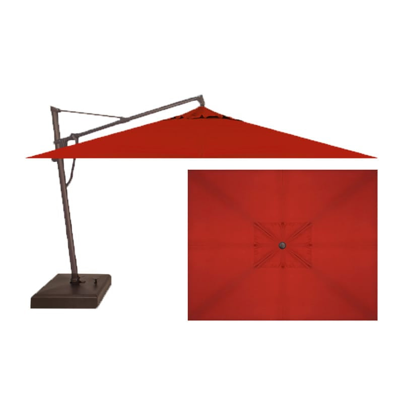 Treasure Garden Outdoor Living > Patio Furniture > Umbrellas > Cantilever Jockey Red (5403) TREASURE GARDEN AKZPRT PLUS CANTILEVER - RECTANGLE SERIES - 10 FT X 13 FT