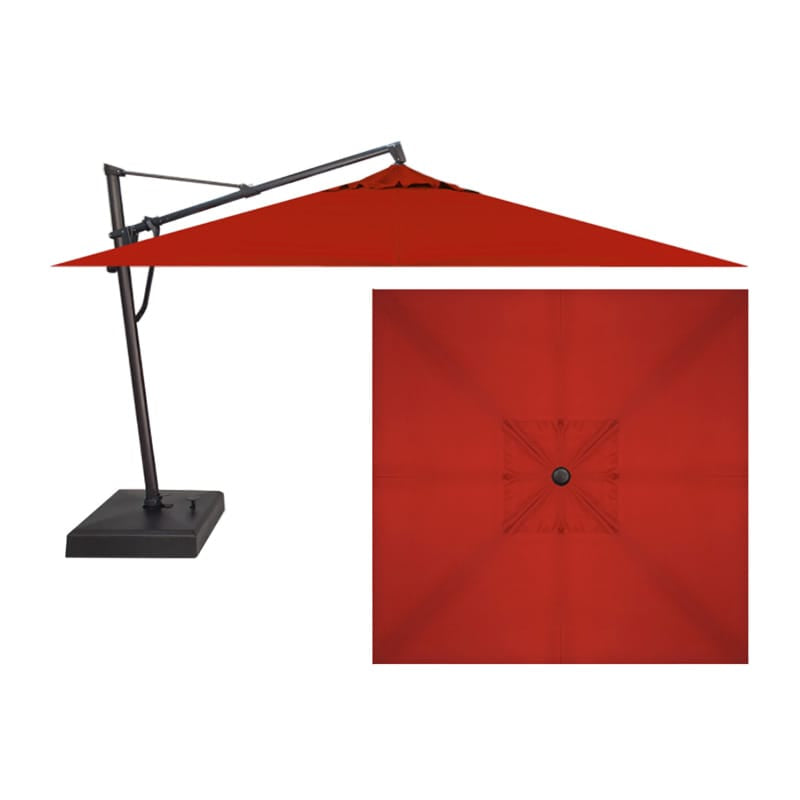 Treasure Garden Outdoor Living > Patio Furniture > Umbrellas > Cantilever Jockey Red (5403) TREASURE GARDEN AKZPSQ11 PLUS CANTILEVER - SQUARE SERIES - 11.5 FT