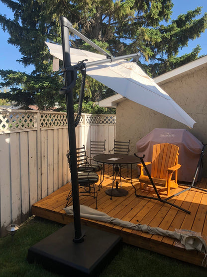 Treasure Garden Outdoor Living > Patio Furniture > Umbrellas > Cantilever TREASURE GARDEN AG25TR - 11.5 FT OCTAGON CANTILEVER UMBRELLA - BLACK FRAME