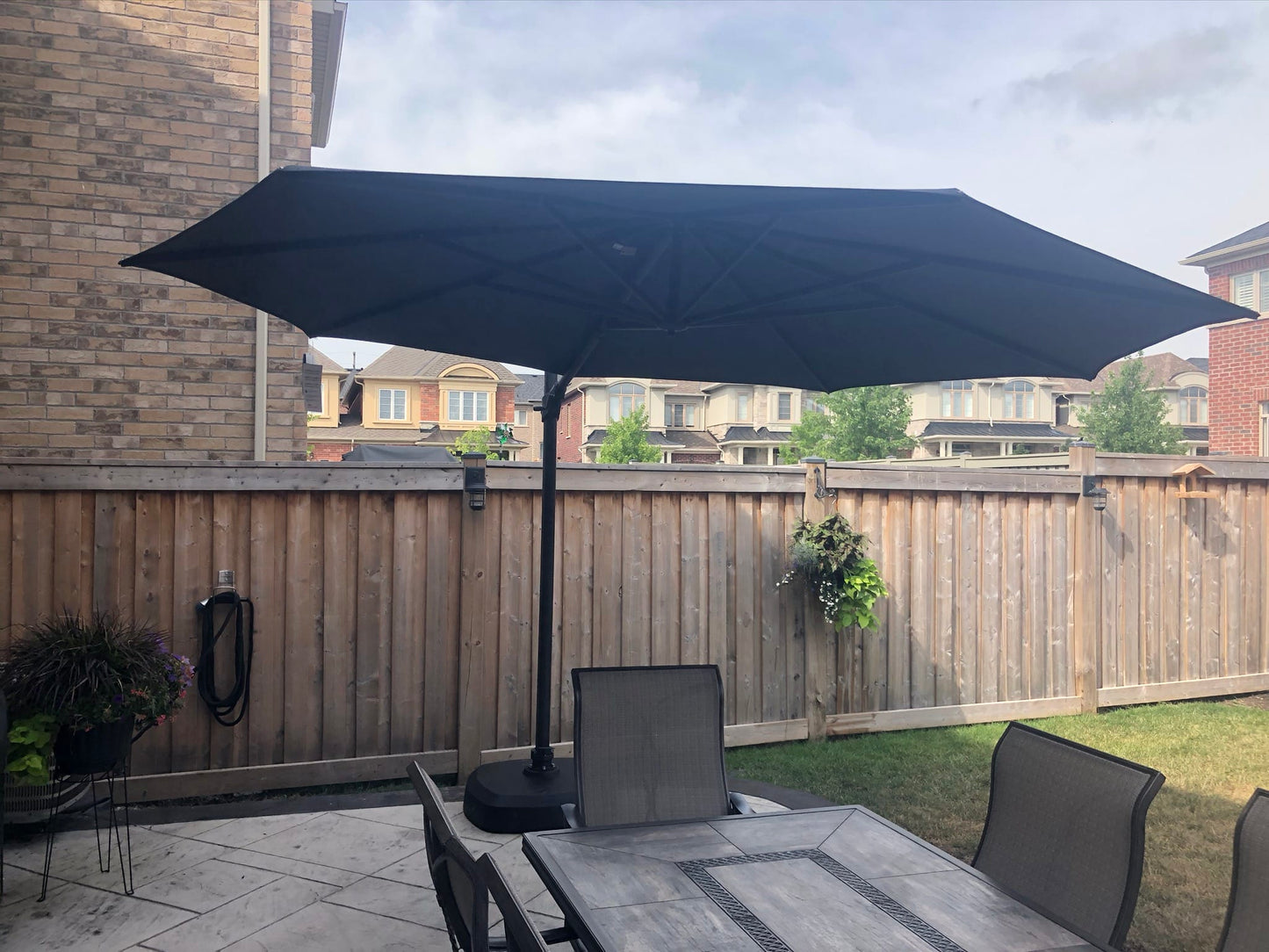Treasure Garden Outdoor Living > Patio Furniture > Umbrellas > Cantilever TREASURE GARDEN AG25TR - 11.5 FT OCTAGON CANTILEVER UMBRELLA - BLACK FRAME