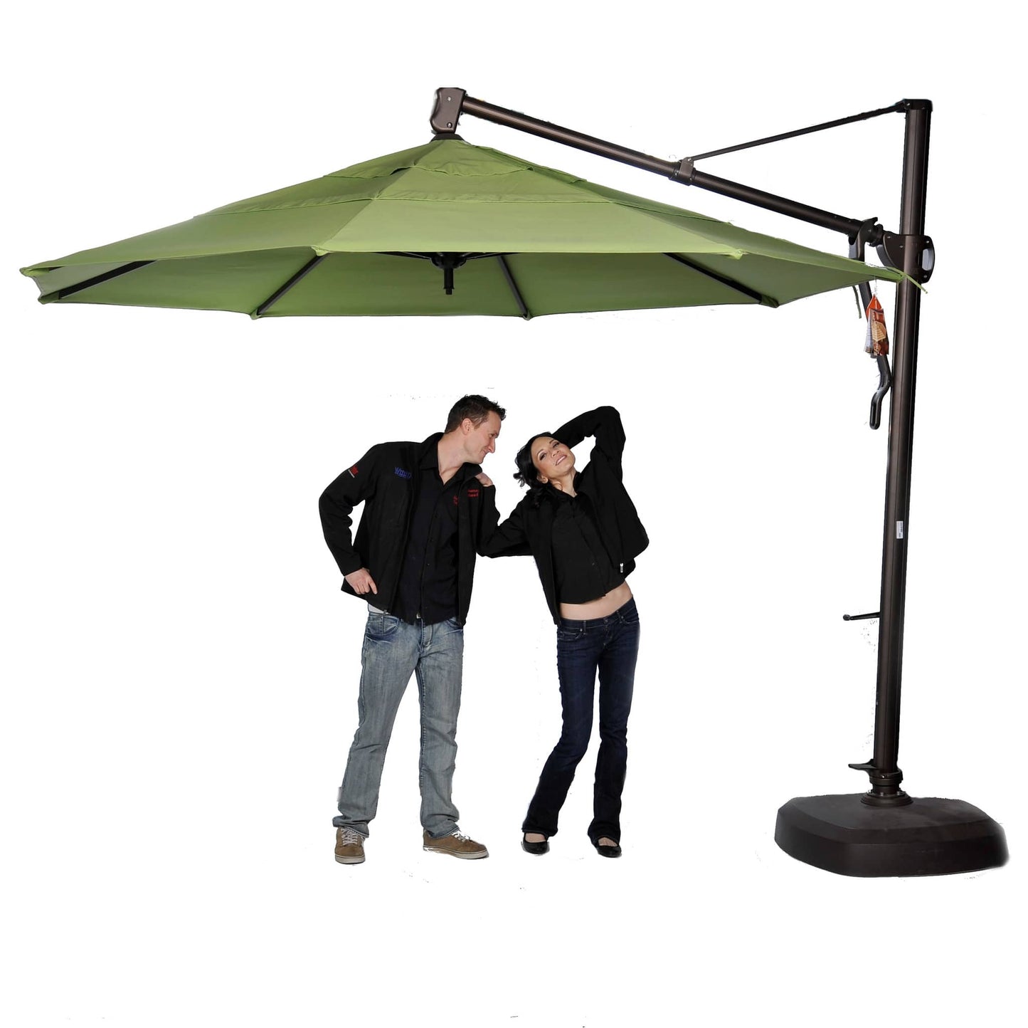 Treasure Garden Outdoor Living > Patio Furniture > Umbrellas > Cantilever TREASURE GARDEN AG25TR - 11.5 FT OCTAGON CANTILEVER UMBRELLA - BLACK FRAME