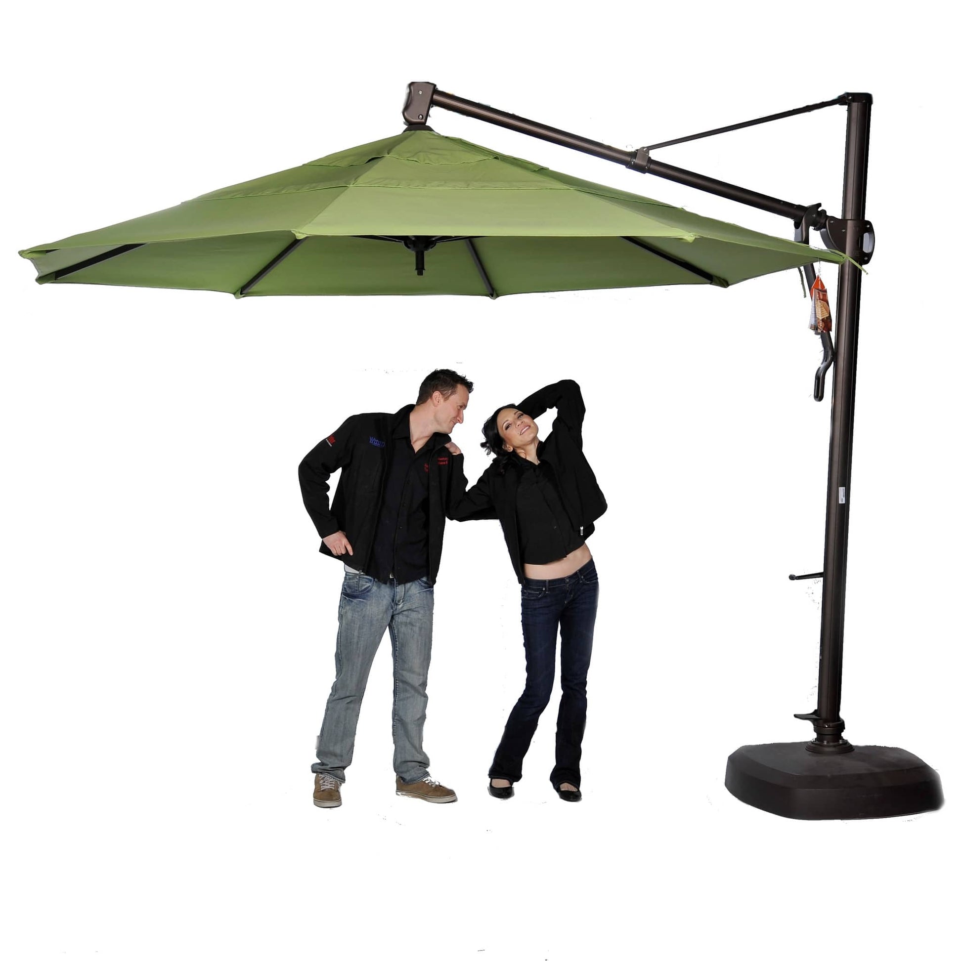 Treasure Garden Outdoor Living > Patio Furniture > Umbrellas > Cantilever TREASURE GARDEN AG25TR - 11.5 FT OCTAGON CANTILEVER UMBRELLA - BLACK FRAME