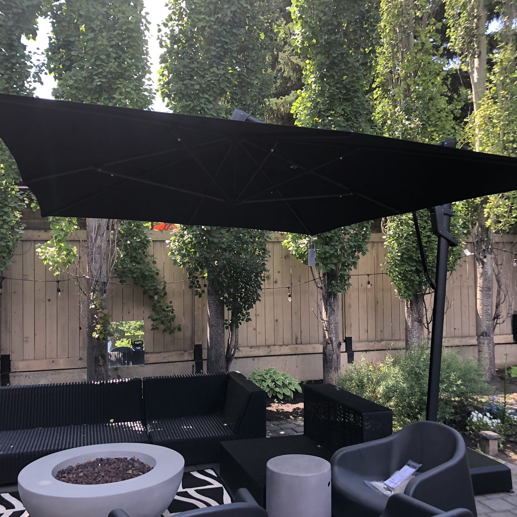 Treasure Garden AG25TSQR - 10 ft. tall Square Cantilever Umbrella