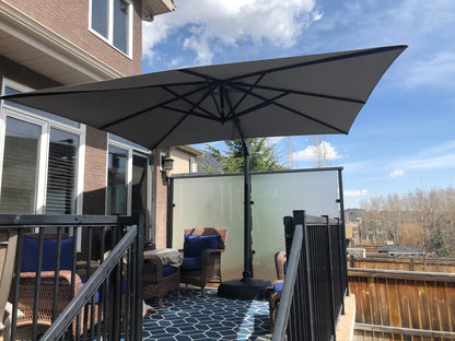 Treasure Garden Outdoor Living > Patio Furniture > Umbrellas > Cantilever Treasure Garden AG25TSQR - 10 ft. tall Square Cantilever Umbrella - Black Frame