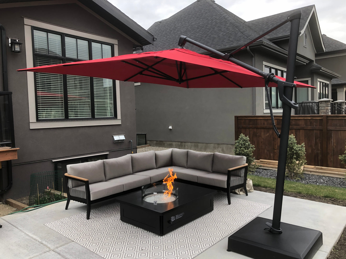 Treasure Garden Outdoor Living > Patio Furniture > Umbrellas > Cantilever TREASURE GARDEN AKZPRT PLUS CANTILEVER - RECTANGLE SERIES - 10 FT X 13 FT