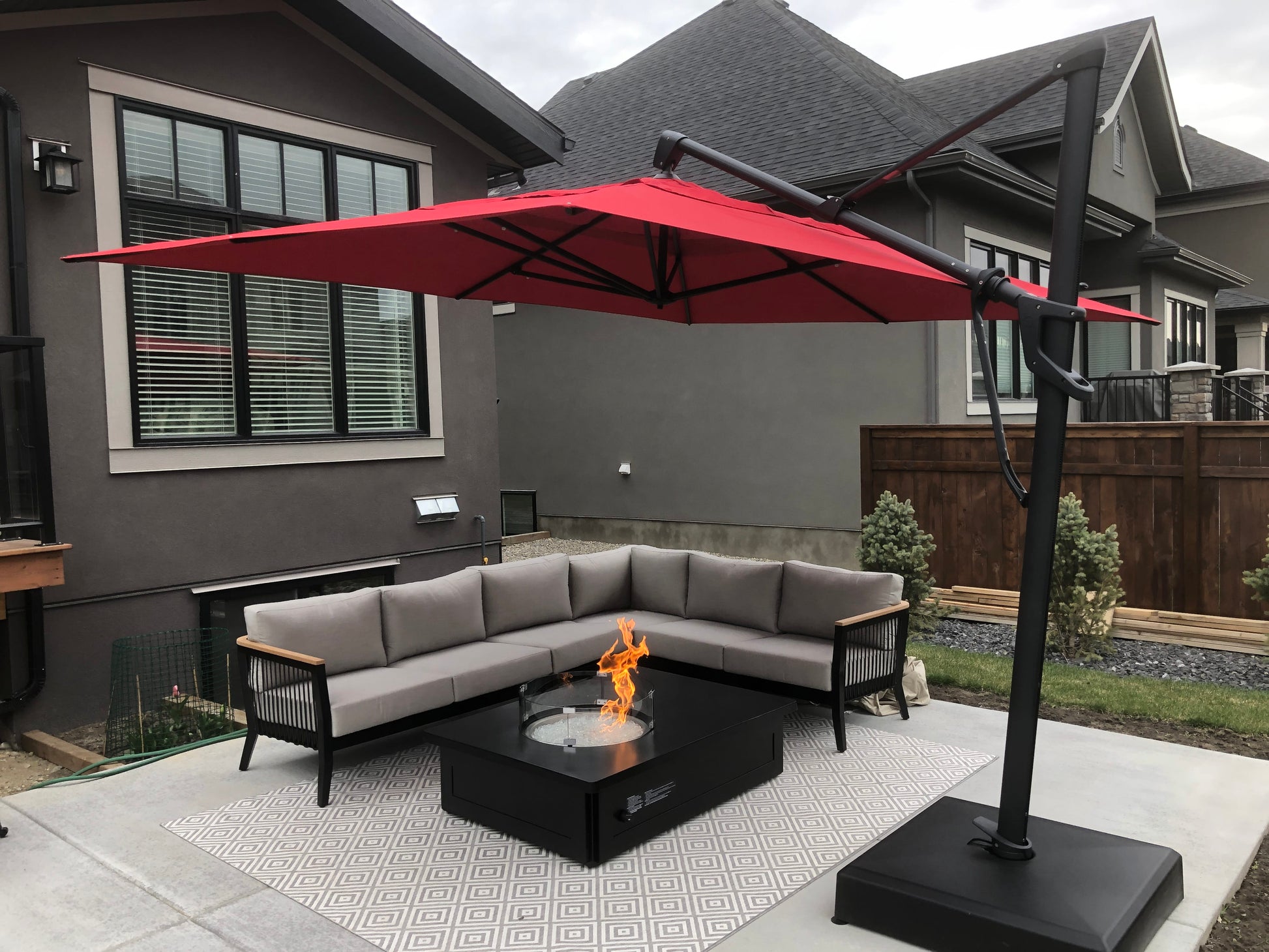 Treasure Garden Outdoor Living > Patio Furniture > Umbrellas > Cantilever TREASURE GARDEN AKZPRT PLUS CANTILEVER - RECTANGLE SERIES - 10 FT X 13 FT