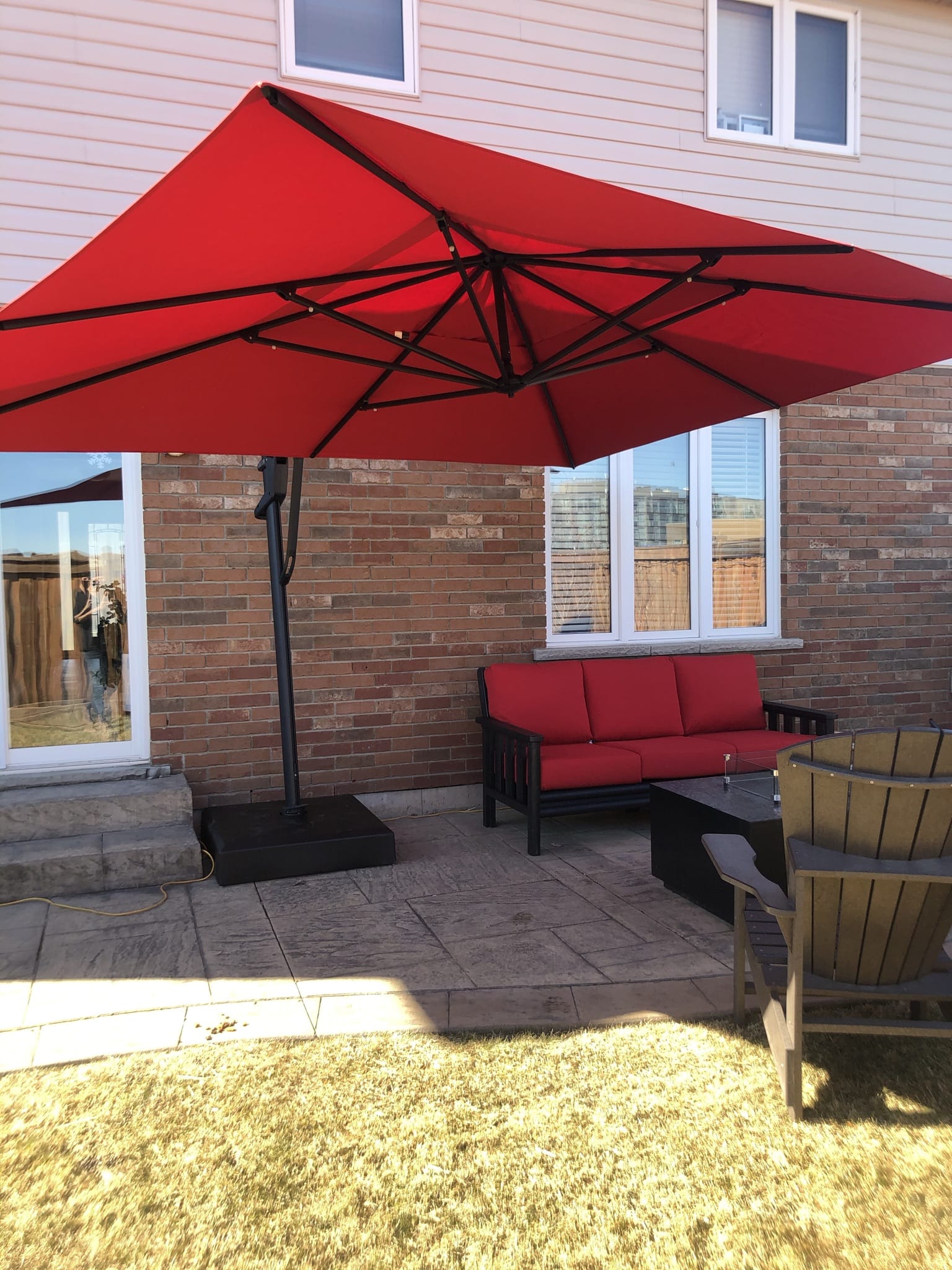 Treasure Garden AKZSQ Plus 11.5 FT Square Cantilever Umbrella
