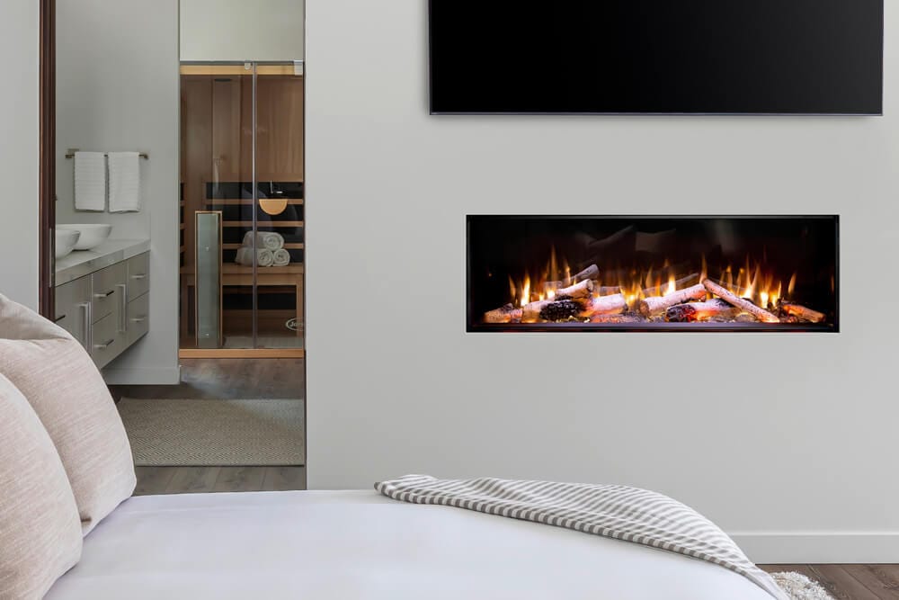 Valor Fireplaces > Electric Fireplaces > Linear Birch Logs Valor LEX2-S 50" Electric Fireplace