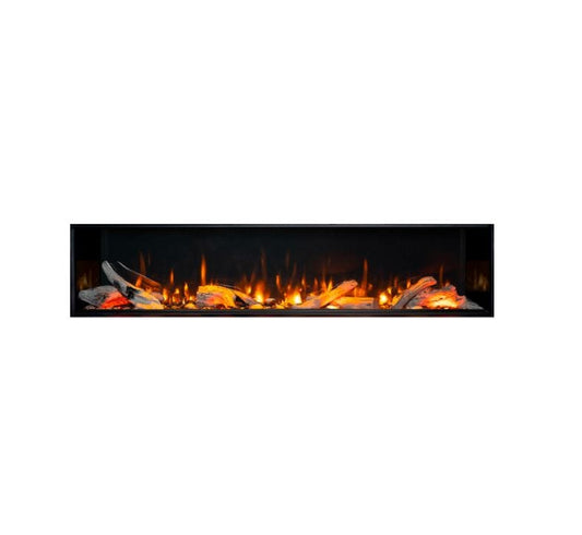 Valor Fireplaces > Electric Fireplaces > Linear Birch Logs Valor LEX4-S 72" Electric Fireplace with Remote and Glass Media