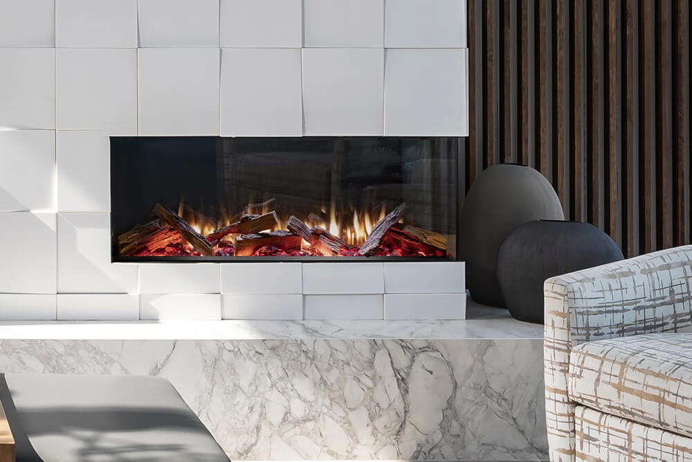 Valor Fireplaces > Electric Fireplaces > Linear Splitwood Logs Valor LEX2-S 50" Electric Fireplace