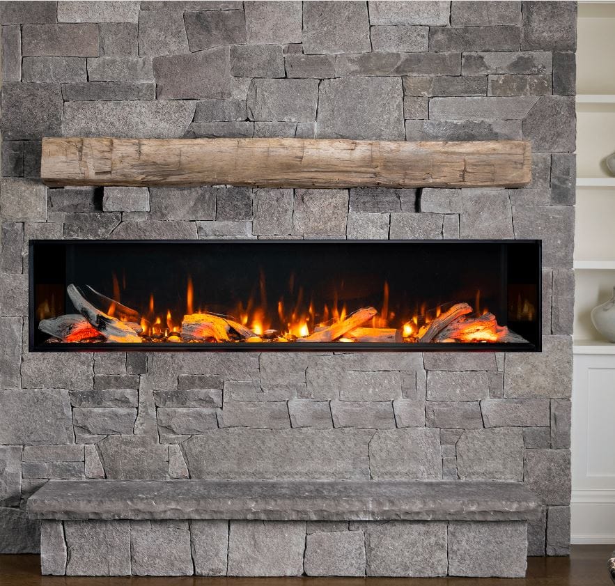 Valor Fireplaces > Electric Fireplaces > Linear Valor LEX4-S 72" Electric Fireplace with Remote and Glass Media