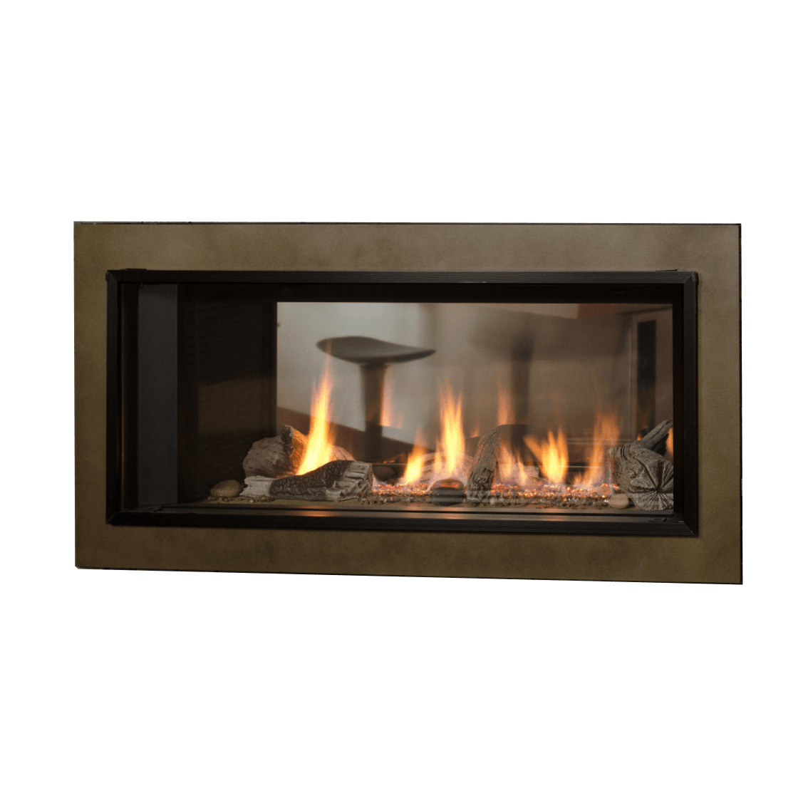 Valor Fireplaces > Gas Fireplaces > Direct Vent > Fireplace > Linear Valor L1 2-Sided Linear Gas Fireplace