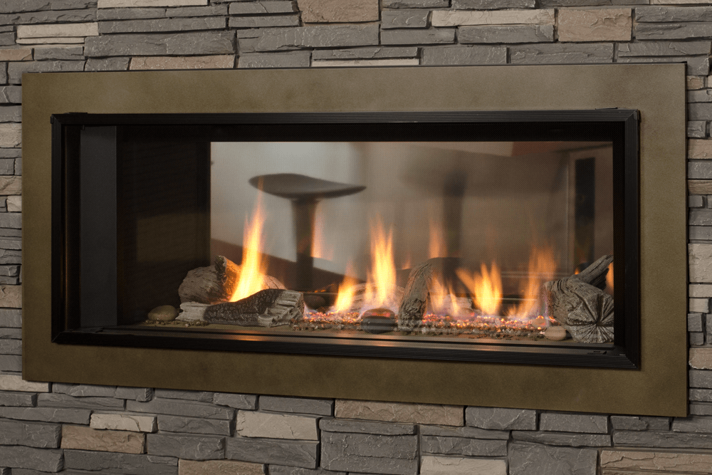 Valor Fireplaces > Gas Fireplaces > Direct Vent > Fireplace > Linear Valor L1 2-Sided Linear Gas Fireplace