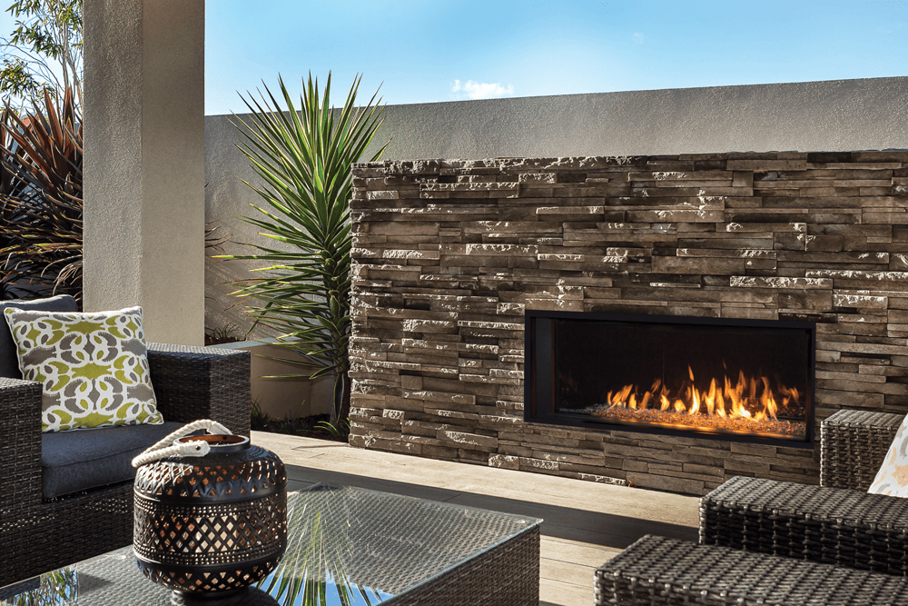Valor L1 Zero-Clearance Linear Gas Fireplace Installation in