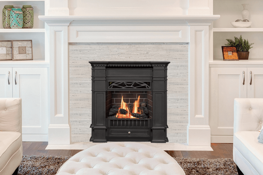 Valor Fireplaces > Gas Fireplaces > Direct Vent > Fireplace Valor Portrait Series - Zero-Clearance Gas Fireplace