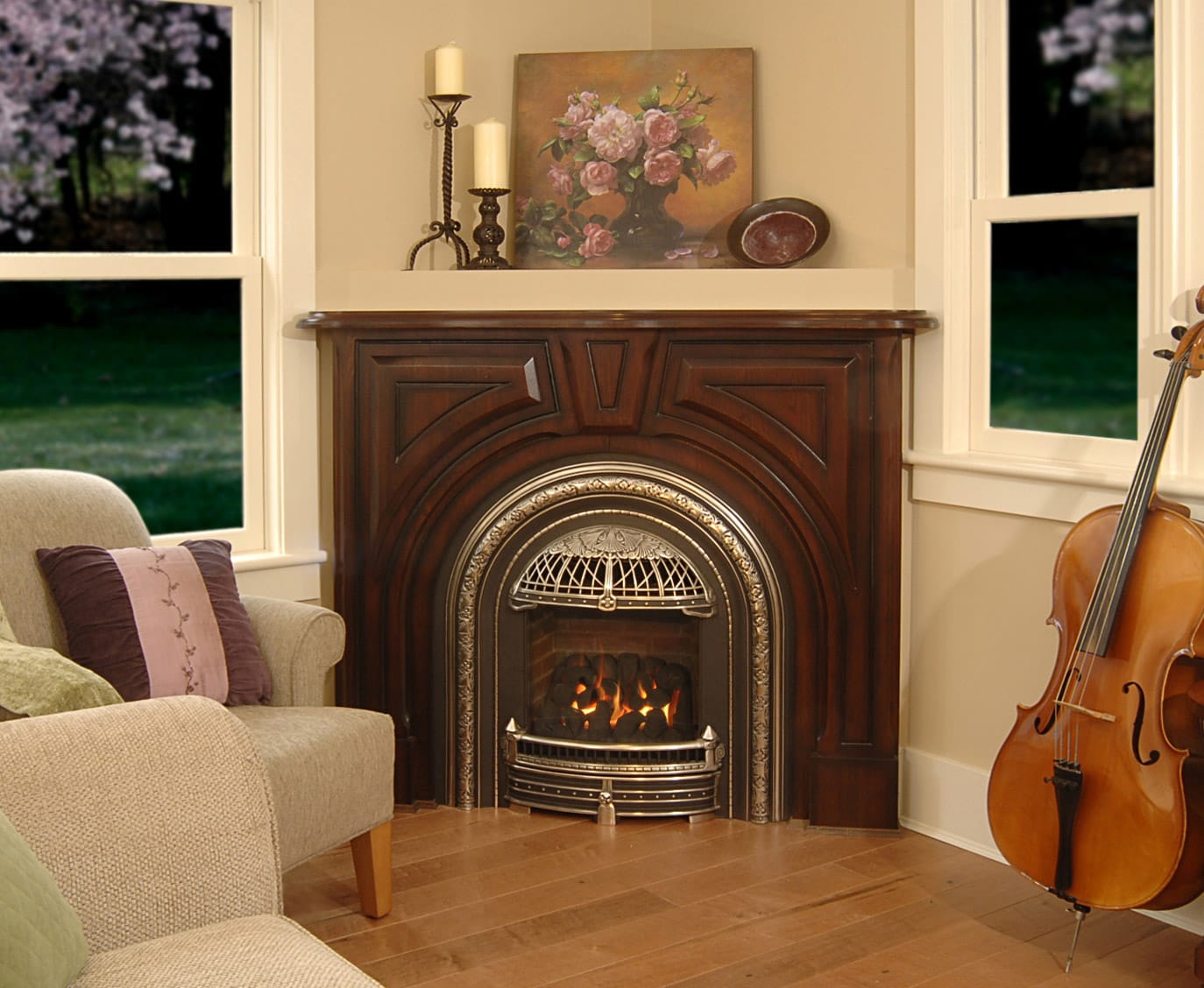 Valor Fireplaces > Gas Fireplaces > Direct Vent > Fireplace Valor Portrait Series - Zero-Clearance Gas Fireplace
