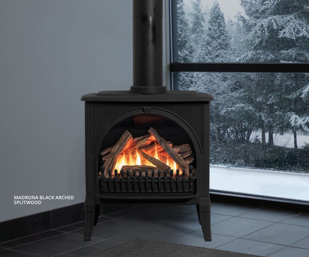 Valor Fireplaces > Gas Fireplaces > Direct Vent > Freestanding Valor Madrona Traditional Freestanding Gas Fireplace