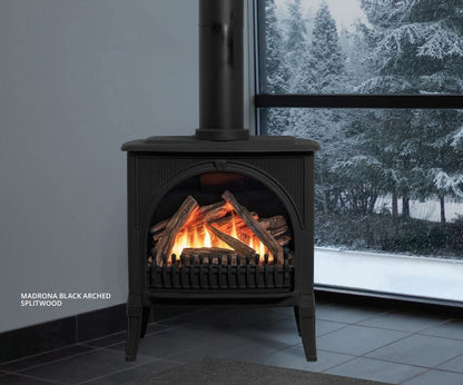 Valor Fireplaces > Gas Fireplaces > Direct Vent > Freestanding Valor Madrona Traditional Freestanding Gas Fireplace