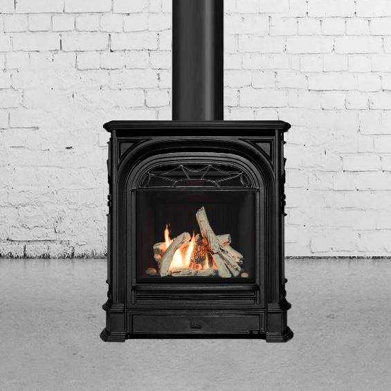 Valor Fireplaces > Gas Fireplaces > Direct Vent > Freestanding Valor Portrait President Freestanding Stove Gas Fireplace