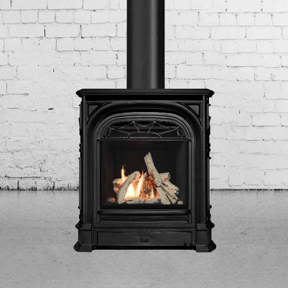 Valor Fireplaces > Gas Fireplaces > Direct Vent > Freestanding Valor Portrait President Freestanding Stove Gas Fireplace