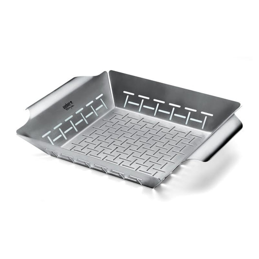 Weber Barbecue Accessories > Tools and Gadgets > Grill Toppers > Grill Baskets Weber Stainless Steel Vegetable Basket - 12" x 12"