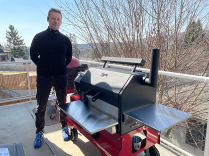 Yoder Outdoor Cooking > Smokers > Pellet Grills Yoder Smokers YS640S Competition Cart Pellet Grill and Red Cart