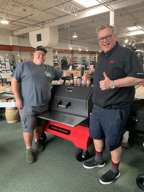 Yoder Outdoor Cooking > Smokers > Pellet Grills Yoder Smokers YS640S Competition Cart Pellet Grill and Red Cart